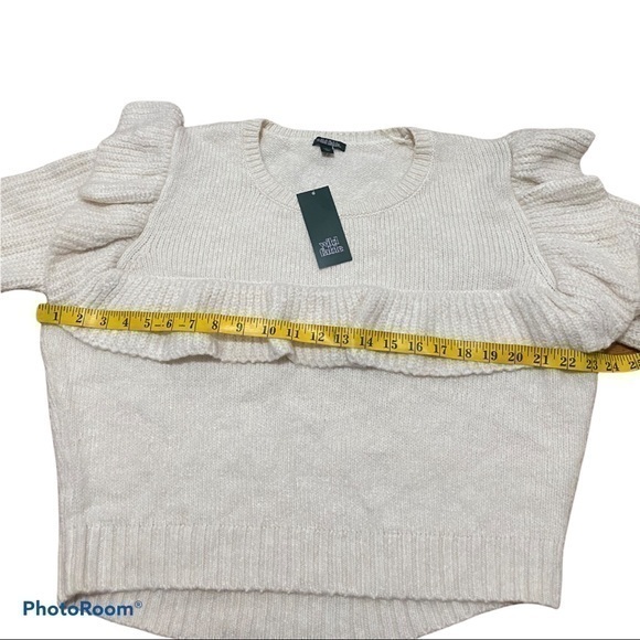 COPY - WILD FABLE CREWNECK RUFFLE PULLOVER SWEATER L - Picture 8 of 9